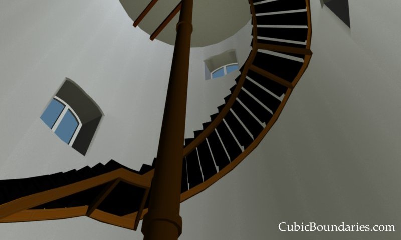 The interior stairs