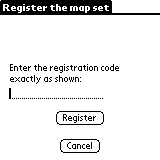 The registration screen